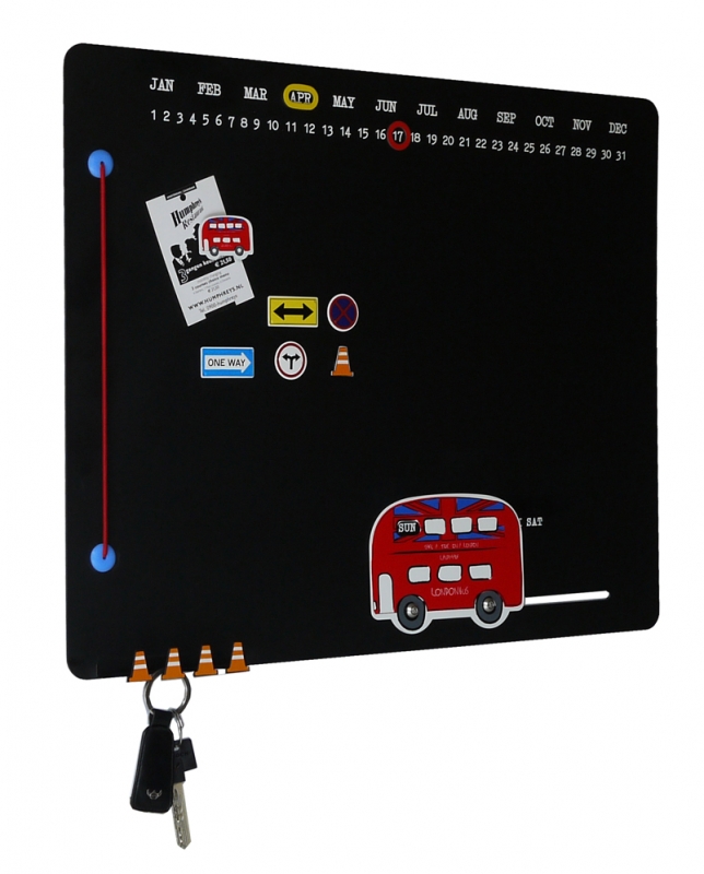 กระดานดำ พร้อมปฏิทินรถลอนดอนบัส (London Bus)