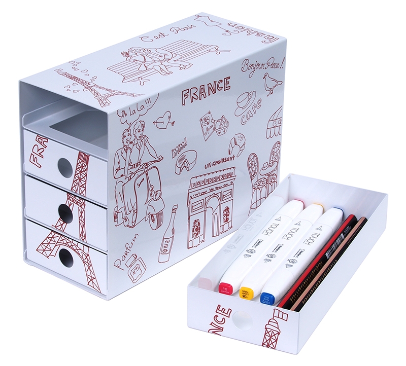 กล่องลิ้นชัก ลายเส้นปารีส