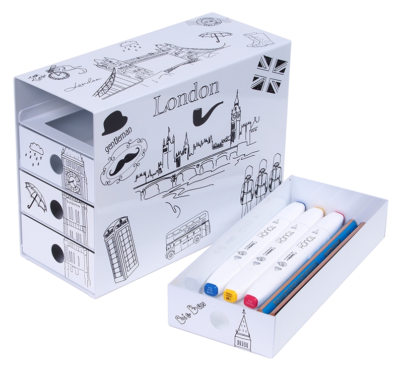 กล่องลิ้นชัก ลายเส้นลอนดอน