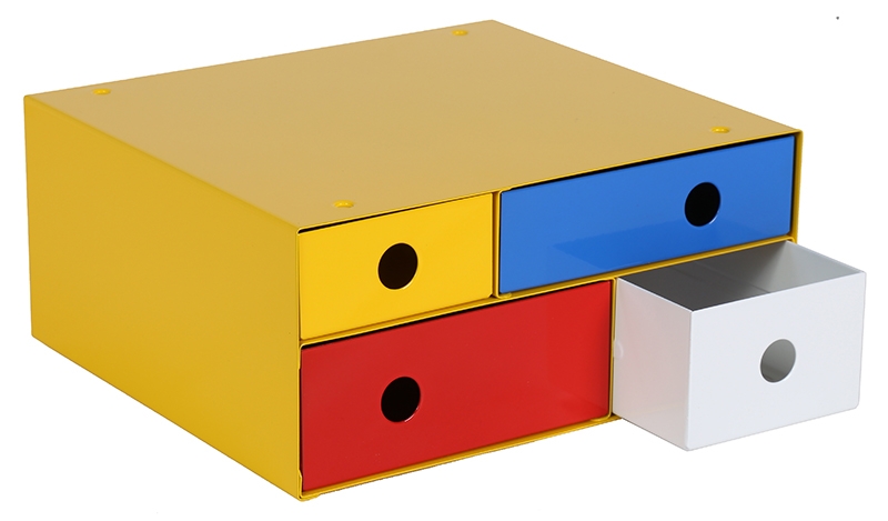 กล่องลิ้นชัก เรด-บลู สีเหลือง 