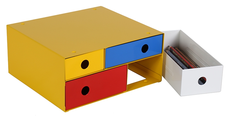 กล่องลิ้นชัก เรด-บลู สีเหลือง 