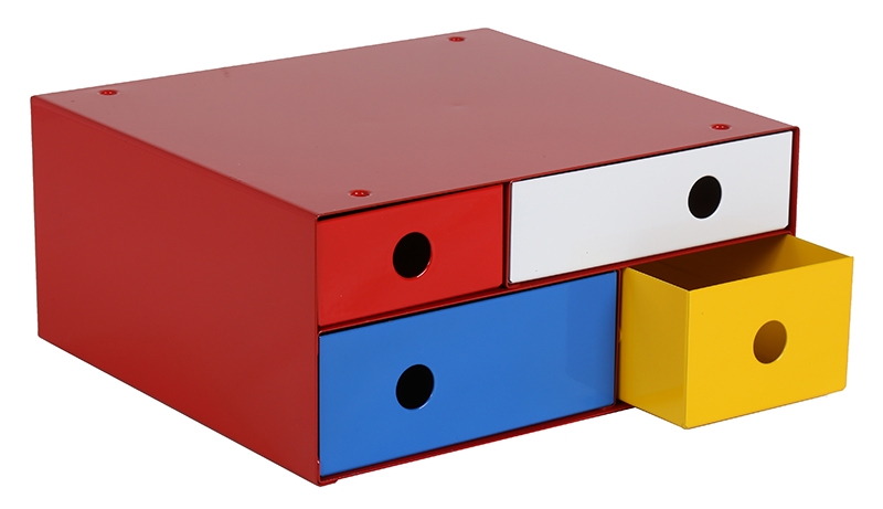 กล่องลิ้นชัก เรด-บลู สีแดง