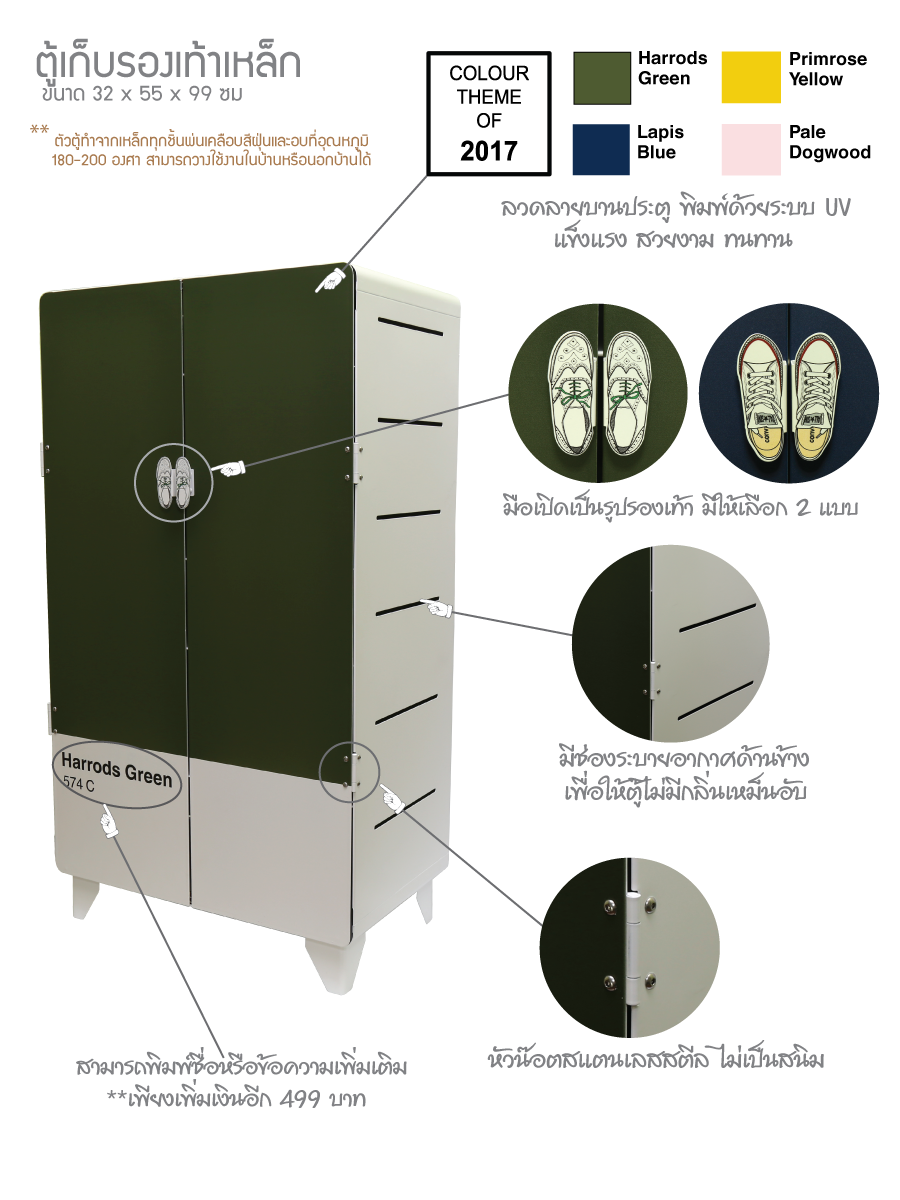 ตู้เก็บรองเท้า  COLOR THEME OF 2017
